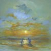 Złota godzina.Akryl-płyta 80x80